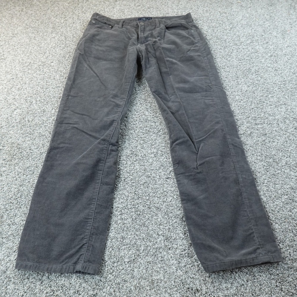 Lucky Brand Pants Mens 34X30 Gray Corduroy 221 Original Straight 5‎ Pocket Jeans